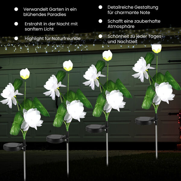Solarbetriebene Lotuslampe mit LEDs image number 3