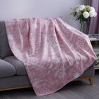 Bedruckte Fleecedecke mit Bordüre, 130x170 cm, Rosa