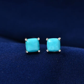 D'Joy AA Sleeping Beauty T&uuml;rkis Ohrringe 925 Silber Platiniert ca. 1.29 ct