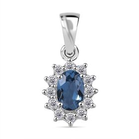 Blauer Kyanit und Zirkon-Anhänger - 0,89 ct.