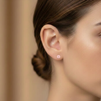 AA Rosa Opal Ohrringe 925 Silber 750 ros&eacute;vergoldet ca. 0.60 ct