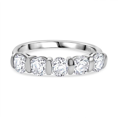 Moissanit Ring, 925 Silber rhodiniert - 1,13 ct. image number 0