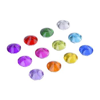 12er-Set Glaskristall, Mehrfarbig