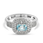 Kambodschanischer blauer und weißer Zirkon-Ring - 1,45 ct. image number 0
