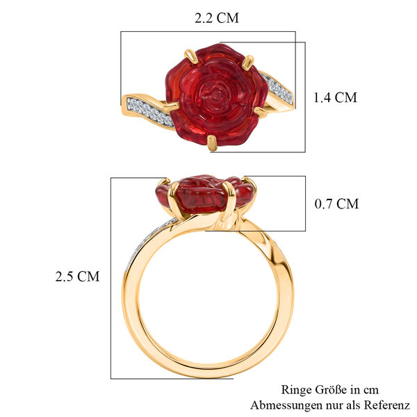 GP Whispers of Murano Kollektion - Kanchanaburi Blauer Saphir Ring 925 Silber 750 Gelbgold vermeil (Gr&ouml;&szlig;e 17.00) 4.06 ct image number 6