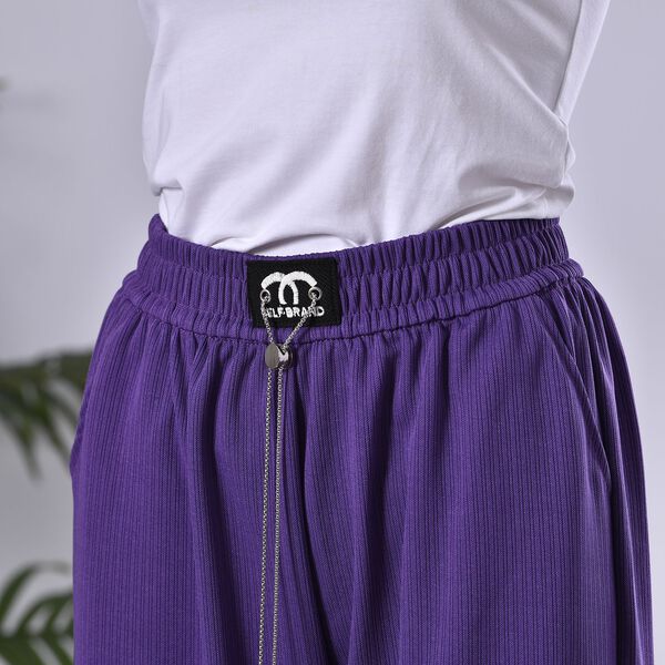 Strickhose für Damen mit Metallketten, Einheitsgröße, Lila image number 5