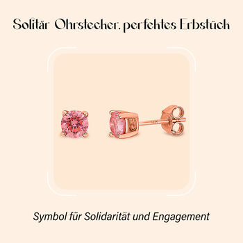 LUXURIANT 1 ct. SGL zertifizierte VS rosa Labor Diamant Ohrringe in 585 Ros&eacute;gold