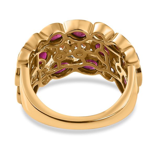 Afrikanischer Rubin und Zirkon-Ring - 3,14 ct. image number 6