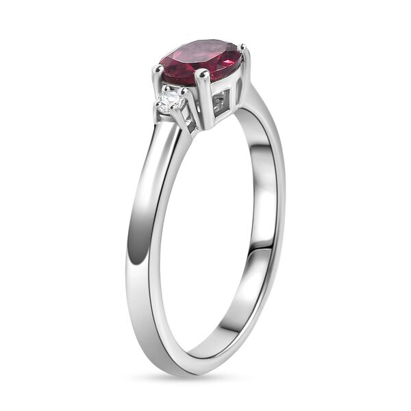 Rhodolith Granat Schmuckset 925 Silber rhodiniert,&nbsp;(Gr&ouml;&szlig;e 20.00), ca. 3.93 ct image number 5