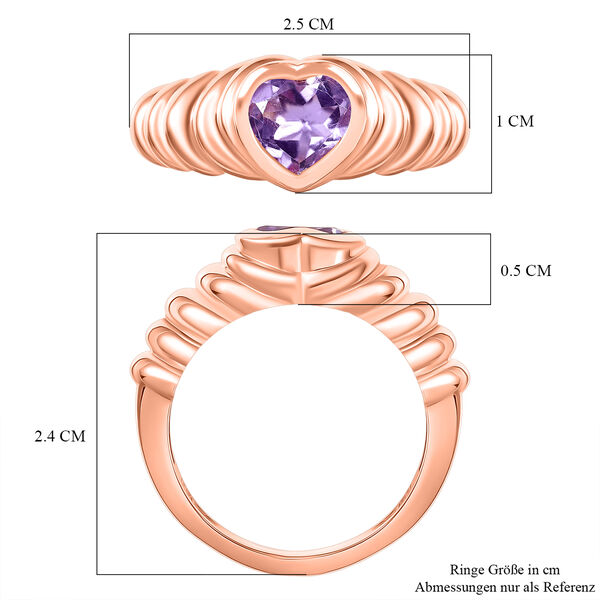 EVER TRUE Rosa Amethyst Ring Nickelfreies Messing (Gr&ouml;&szlig;e 16.00) ca. 1,09 ct image number 6