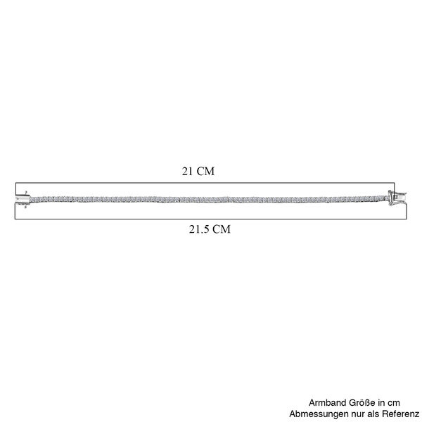 LUXURIANT VS-EF Labor Diamant 20cm Armband, 925 Silber rhodiniert - 4 ct. image number 4
