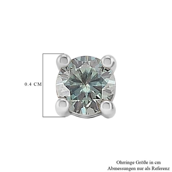D'Joy Blauer Moissanit Ohrringe 925 Silber rhodiniert ca. 0.60 ct image number 6