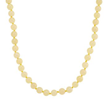 Heliodor Farbiger Quarzit Halskette, ca. 45 cm + 5 cm Extender, 316L Edelstahl ca. 270.00 ct