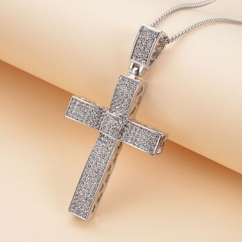 Wei&szlig;er Kristall-Anh&auml;nger mit Kette - 10 ct.