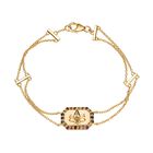 Giuseppe Perez AA Citrin, Mehrfarbig Saphir Armband ca. 19 cm 925 Silber 750 Gelbgold Vermeil ca. 1.19 ct