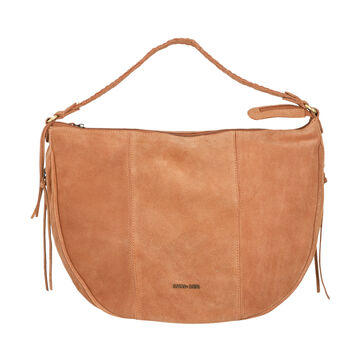 Hobo Tasche aus 100% echtem Leder, Gr&ouml;&szlig;e 40,6x12,7x33 cm, Hellbraun