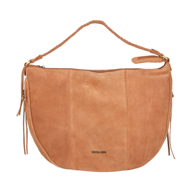 Hobo Tasche aus 100% echtem Leder, Gr&ouml;&szlig;e 40,6x12,7x33 cm, Hellbraun