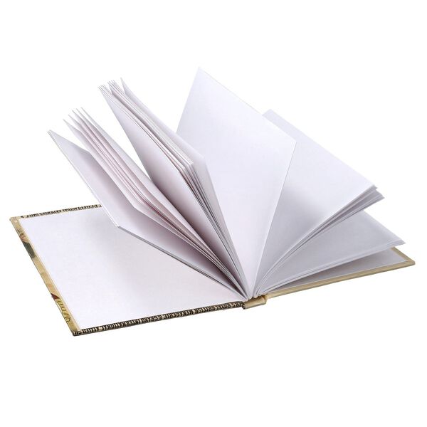 Hardcover Notizbuch mit Kupfer Kugelschreiber, Elefant-Muster, beige image number 9