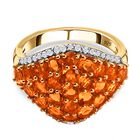 Salamanca Feueropal-Ring, 925 Silber vergoldet (Gr&ouml;&szlig;e 21.00) ca. 2.47 ct