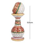 Handcrafted Makrana Marble Table Clock with Rajasthani Hand Enamelling
Size 15x5 Cm
Colour-  Red image number 7