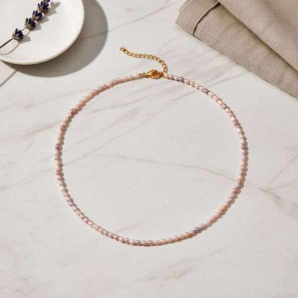 D'Joy mehrfarbige S&uuml;&szlig;wasser Perle 45+5cm Halskette image number 2