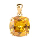 Kanarienvogel gelb Zirkonia Anhänger 925 Silber vergoldet