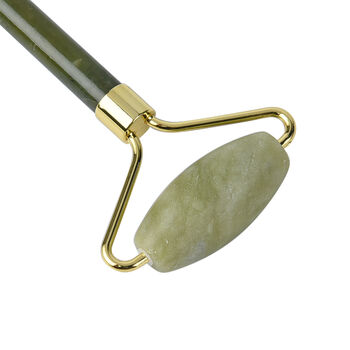 Gr&uuml;ner Jade Roller, Gesichts Massageger&auml;t, Gr&ouml;&szlig;e 14,5x5,5 cm
