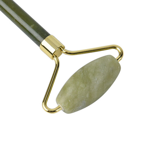 Grüner Jade Roller, Gesichts Massagegerät, Größe 14,5x5,5 cm image number 0