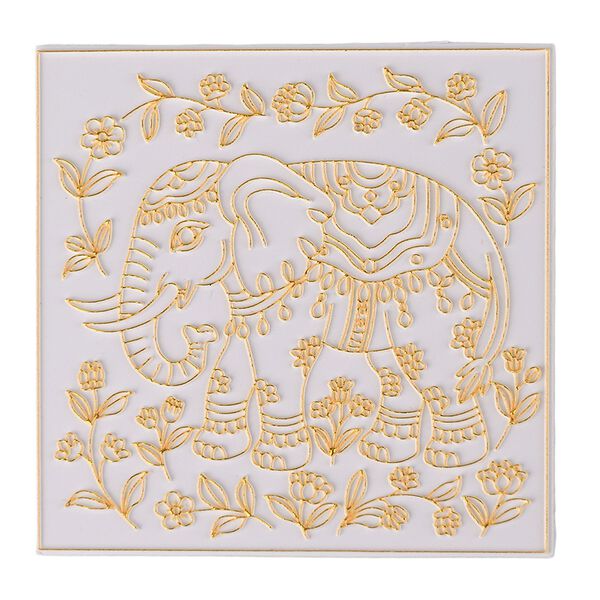 "Golden Lottery Painting              storage box-elplant Product size: 23 * 15.3 * 6CM Packaging: 1 piece/white box Function: Storage box, colored sand, water-based eco-friendly adhesive, plastic cup, oil painting scraper" image number 5