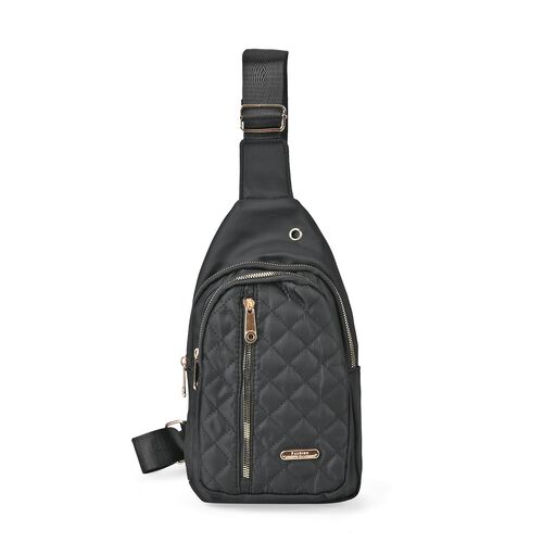 Oxford Bauchtasche, schwarz image number 0