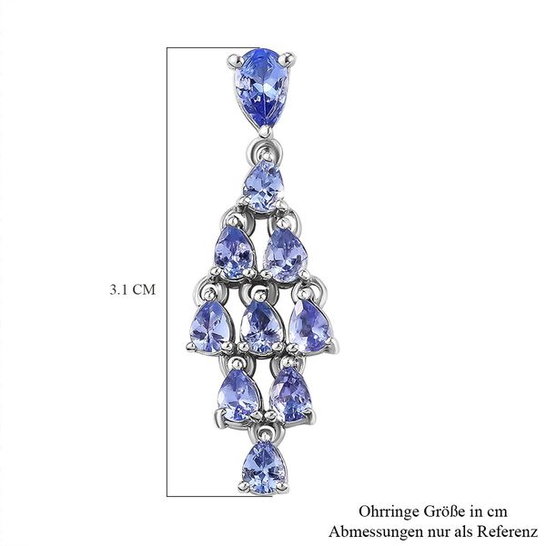 Tansanit Ohrh&auml;nger in Silber, 3,21 ct. image number 6