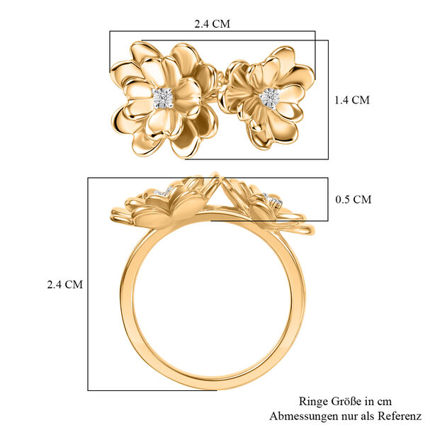 EVER TRUE Wei&szlig;er Diamant Ring Nickelfreies Messing (Gr&ouml;&szlig;e 17.00) ca. 0,01 ct image number 6