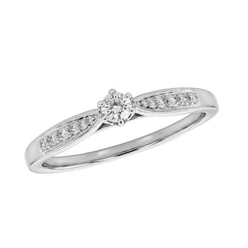 LUXURIANT DIAMOND - Lab Grown Diamant SI-GH Ring 925 Silber Rhodiniert (Gr&ouml;&szlig;e 16.00) ca. 0,26 ct
