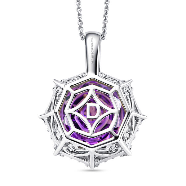 D'Joy Rose De France Amethyst und Moissanit Ring und Anh&auml;nger mit 50cm Kette image number 7
