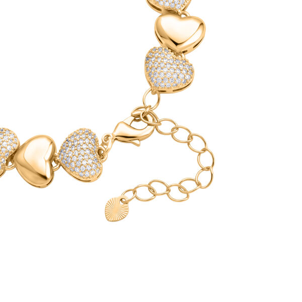 Wei&szlig;er Zirkonia Armband ca. 18 cm Nickelfreies Messing Standard 4.50 ct image number 4