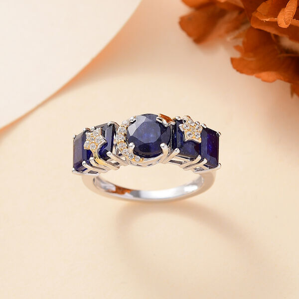 GP Celestial Dream Kollektion- AA Masoala Saphir, Zirkon und blauer Saphir-Ring - 5,76 ct. image number 2