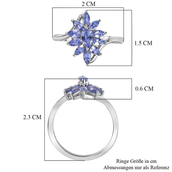 Floraler Tansanit-Ring - 0,86 ct. image number 7