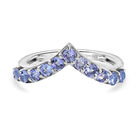 D'Joy Tansanit Ring 925 Silber rhodiniert (Größe 17.00) ca. 0,77 ct