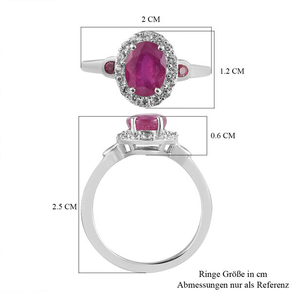 Afrikanischer Rubin-Ring, 925 Silber platiniert  ca. 2,37 ct image number 7