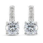 LUSTRO STELLA - Weißer Zirkonia Ohrringe 925 Silber