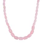 Rosenquarz Halskette ca. Flexibles cm 925 Silber ca. 424,50 ct.