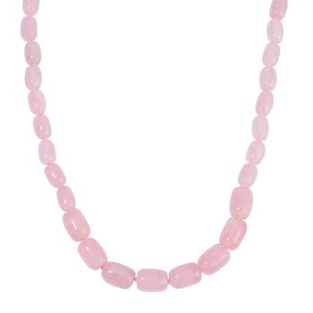 Rosenquarz Halskette ca. Flexibles cm 925 Silber ca. 424,50 ct.