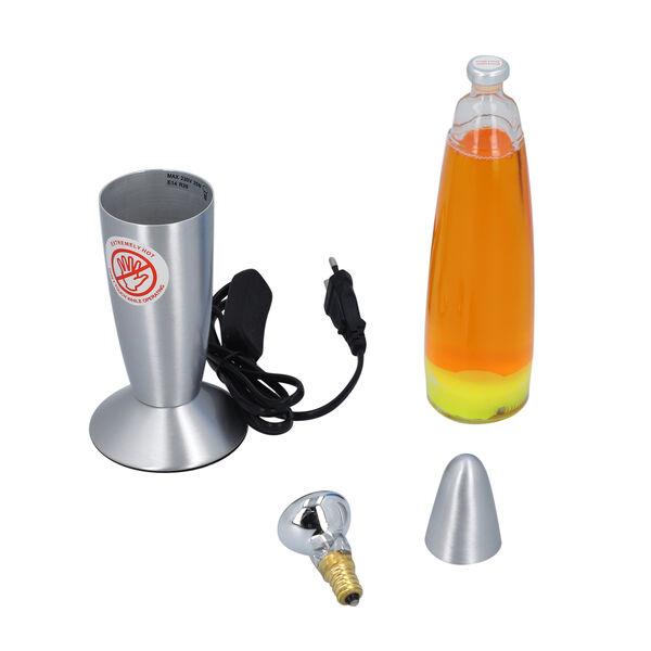 Homesmart - dekorative Lavalampe mit entspannendem Lichtspiel, H&ouml;he 33,5 cm, Orange image number 5