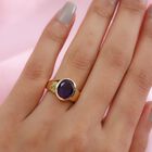 Lusaka Amethyst Solitär Ring 925 Silber 585 Vergoldet image number 2