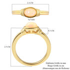 Natürlicher äthiopischer Opal Ring, 925 Silber vergoldet  ca. 0,53 ct image number 5