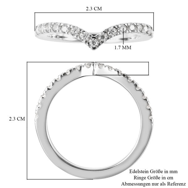 Moissanit Ring 925 Silber Rhodium-&Uuml;berzug image number 6