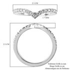 Moissanit Ring 925 Silber Rhodium-Überzug image number 5