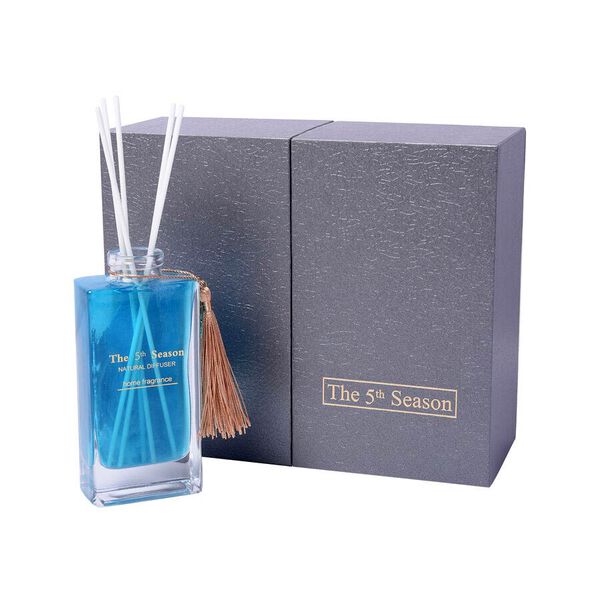 The 5th Season - 150ml Reed Diffuser Lufterfrischer in Geschenkbox mit k&uuml;nstlicher Blume - Blau (Beautiful Love Fragrance)