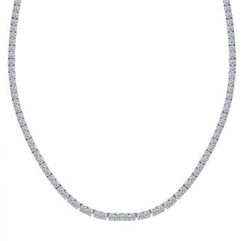 D'Joy Moissanit Halskette ca. 45 cm 925 Silber rhodiniert ca. 18.72 ct