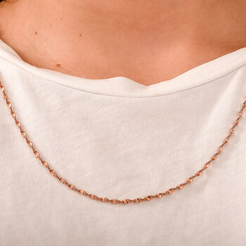 925 Silber ros&eacute;vergoldet Kette ca. 45 cm ca. 3,74g